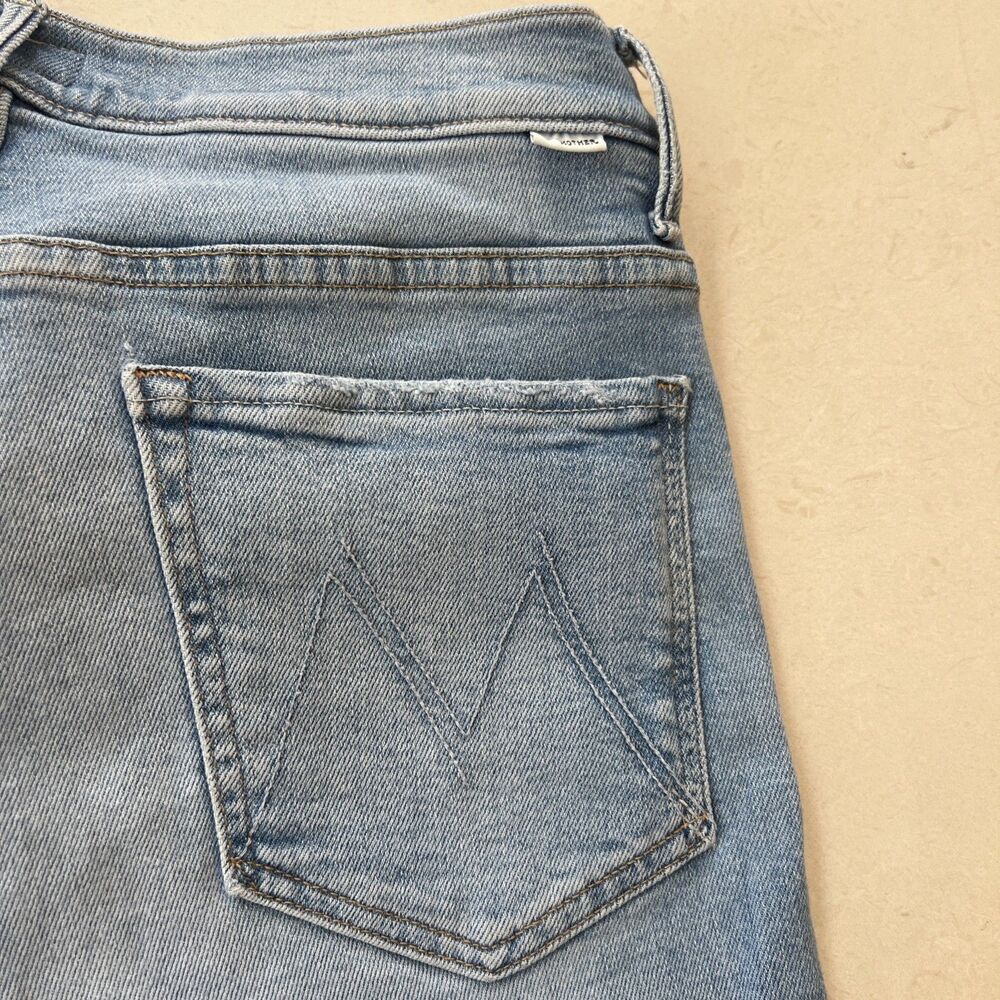 Mother The Insider Women's Crop Step Fray Jeans Size 31 Light Wash Limited !! - Picture 8 of 9